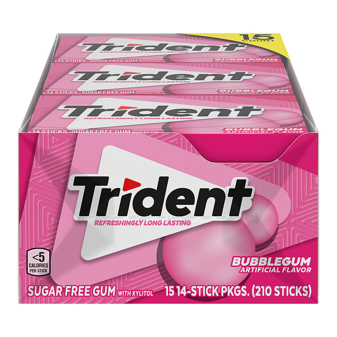 Trident Bubble Gum - 12 Count